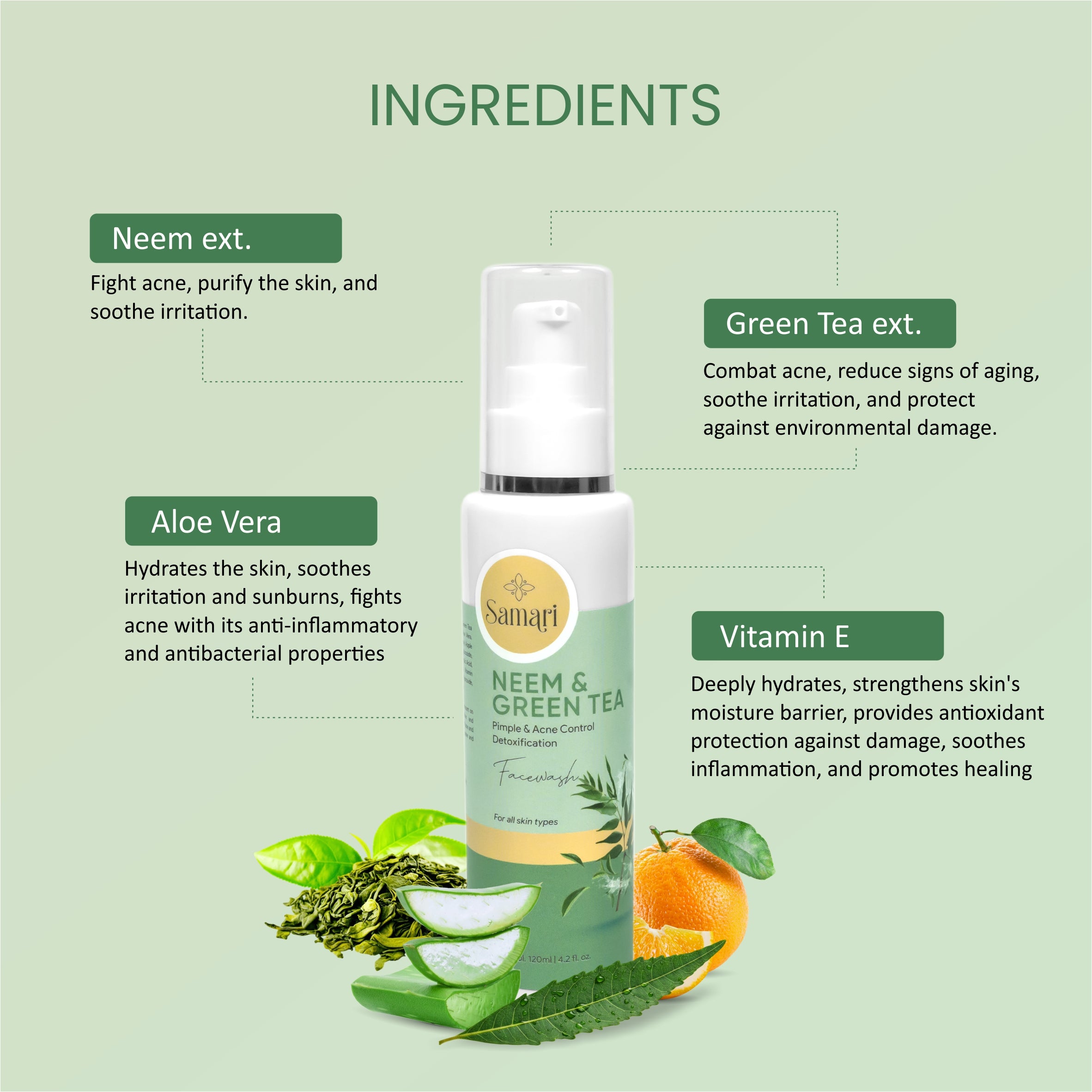 Samari Neem & Green Tea Facewash